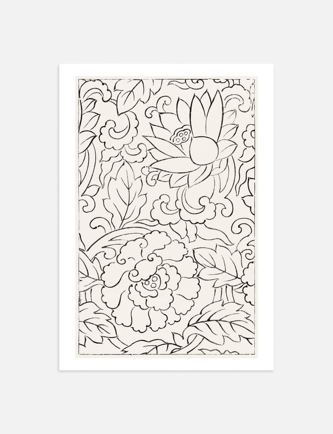 Woodblock Print Floral - Taguchi Tomoki