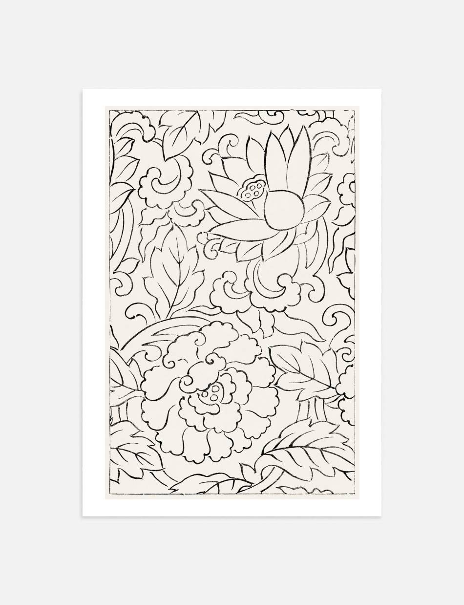 Woodblock Print Floral - Taguchi Tomoki