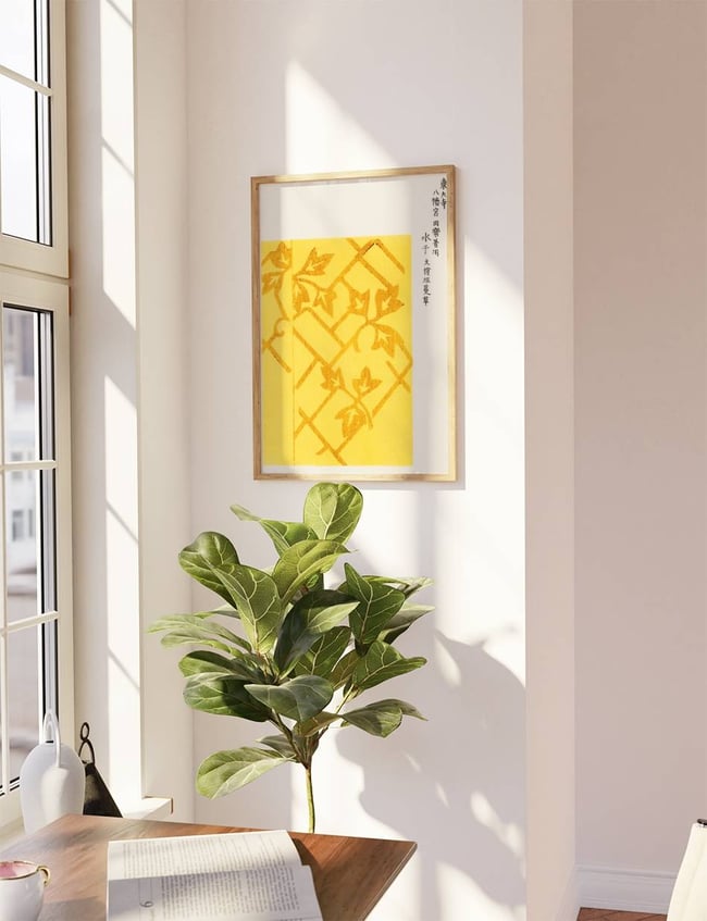Woodblock Print Yellow - Taguchi Tomoki