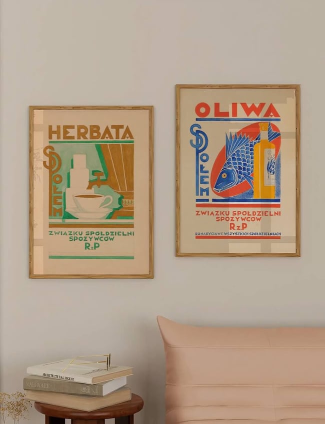 Oliwa og Herbata Plakat hos Prints Charming - a Gastronomic Duo