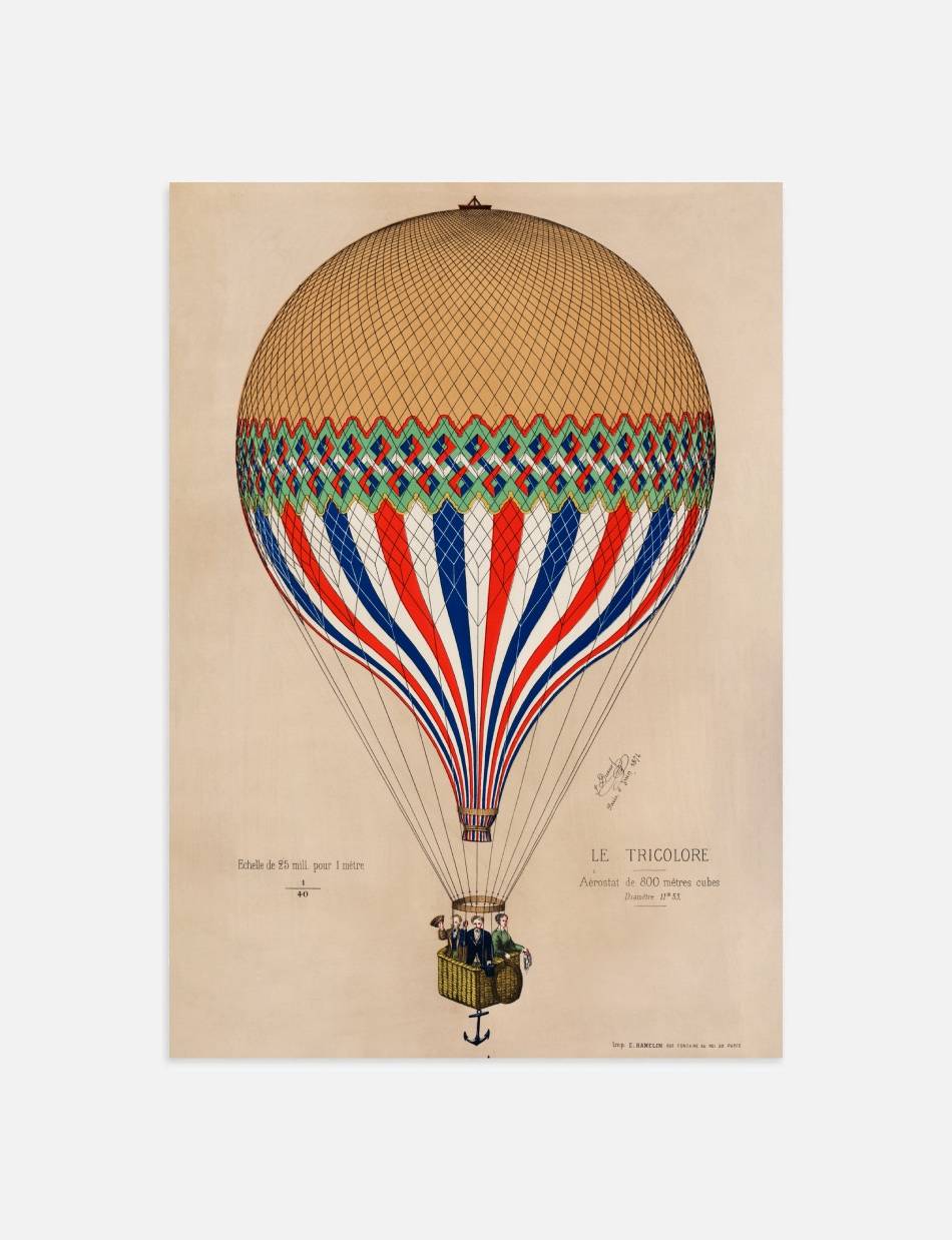 The Tricolor with a French flag themed balloon ascension in Paris
