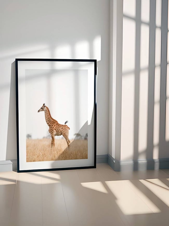 Giraffe in the wind
