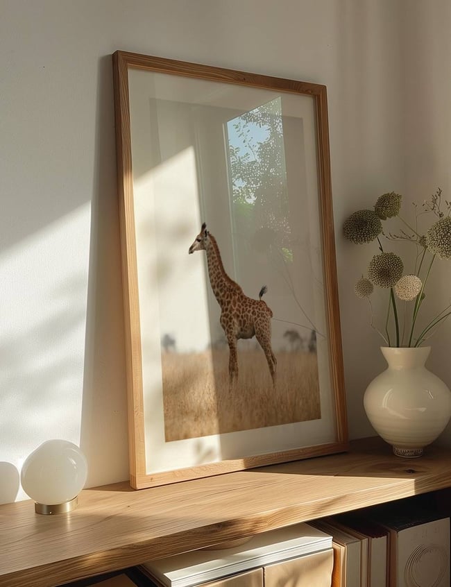 Giraffe in the wind