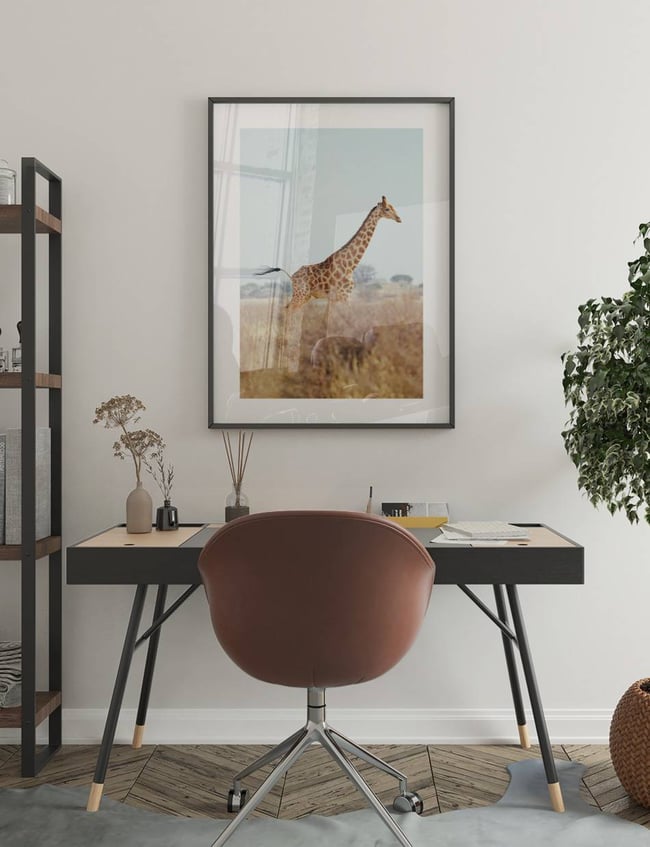 Giraffe in the wind