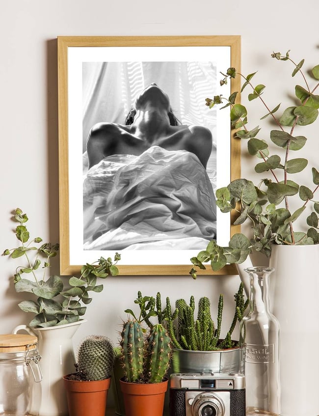 Woman in sheets