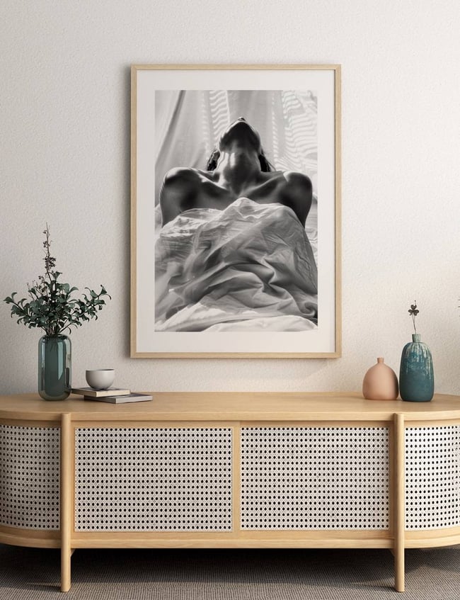 Woman in sheets