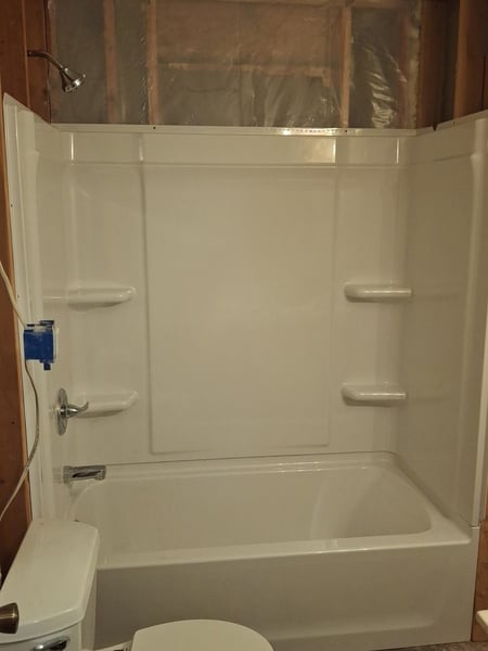 New construction plumbing installation