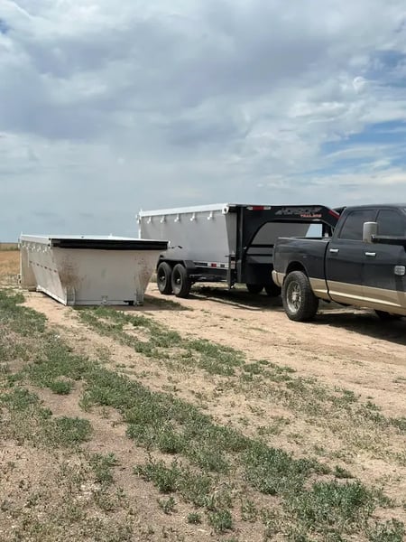 Roll off dumpster delivered to a construction site