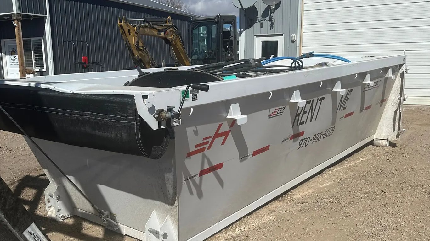 Black Widow roll-off dumpster