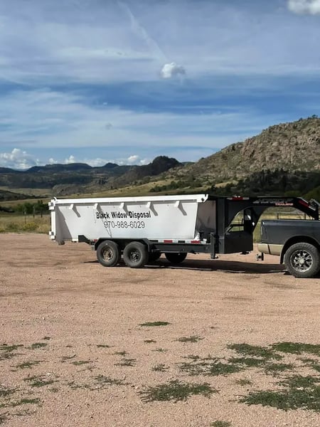 Commercial waste containers and dumpsters on site