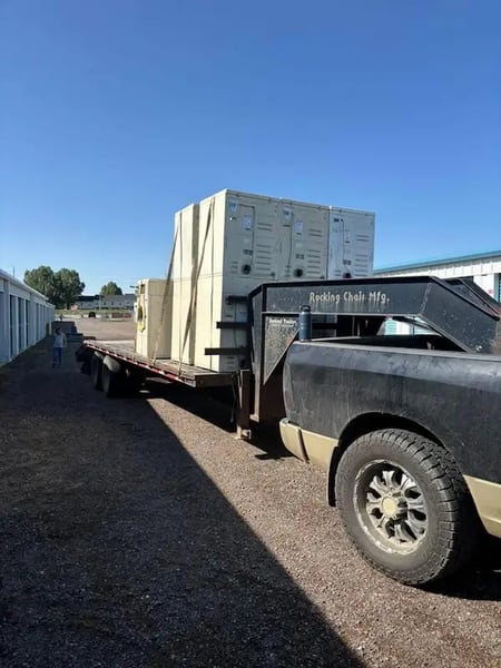 Old appliances being removed from a home