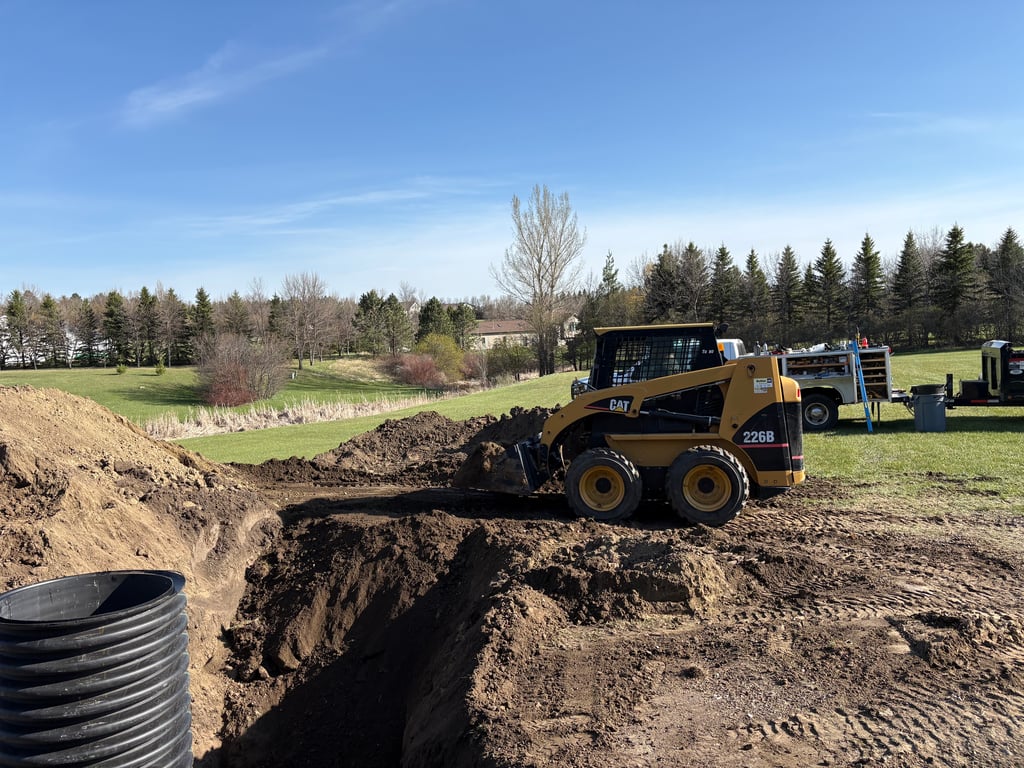 Plumbing rough-in for new construction project