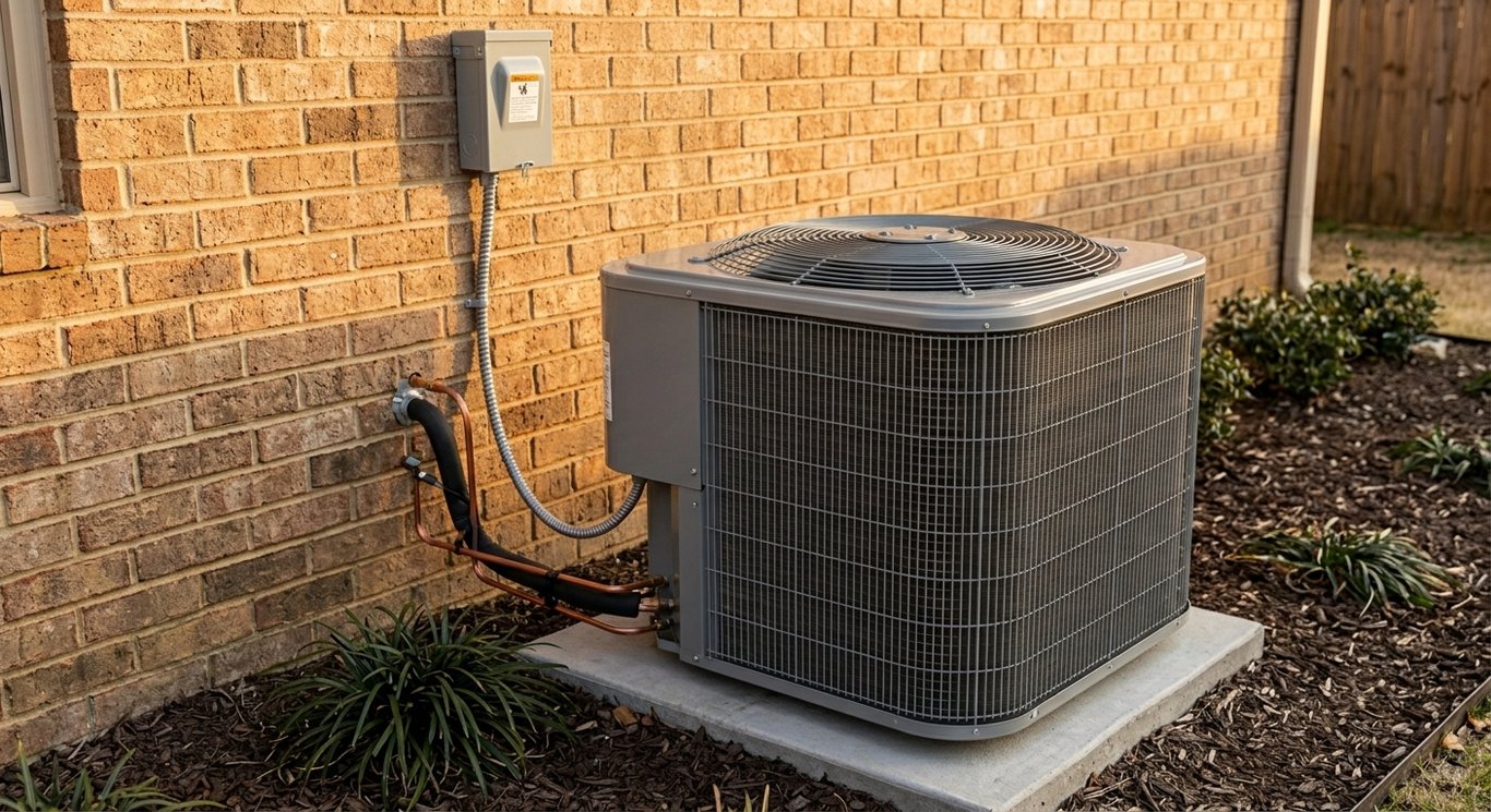 New residential air conditioning system installation