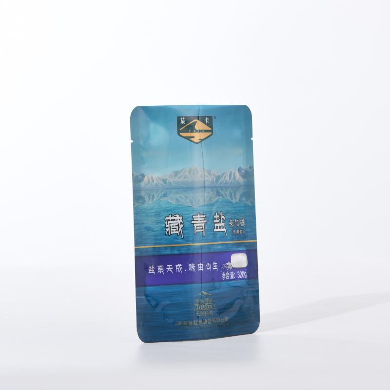 320g Flat Bottom Stand-Up Pouch for Salt | High Barrier Food Packaging Bag
