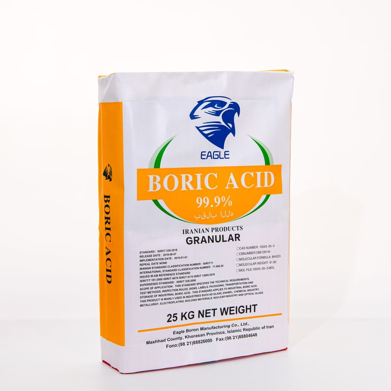 Custom Printed Woven Valve Bag – Industrial Packaging for Boric Acid & Chemicals