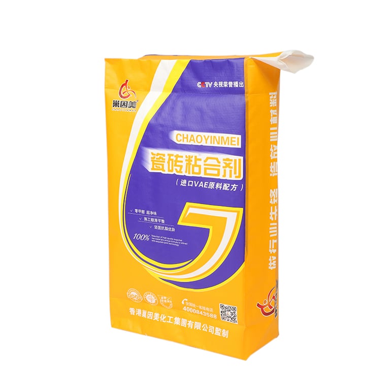 Custom Printed Woven Valve Bag – Industrial Packaging for Tile Adhesive & Construction Sealants