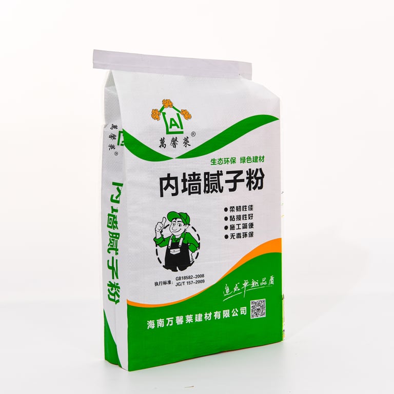 Custom Printed Woven Valve Bag – Industrial Packaging for Putty Powder & Construction Materials