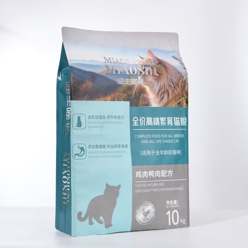 Custom Printed 4-Seal Bag  Stand-Up design for Cat Food, Dog Food, and Pet Nutrition Products  