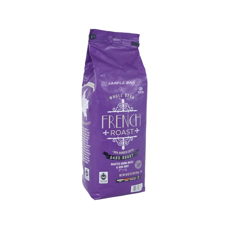 Back-Seal Coffee Pouch – Clasp Closure for Premium Beans & Ground Coffee  