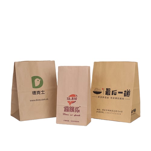 Custom Printed Kraft Paper Food Packaging Bag – Eco-Friendly Takeaway Solution