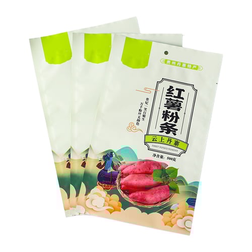 Custom Printed 3-Seal Bag for Rice Noodles, Vegetables, and Dry Goods – Stand-Up or Flat Design
