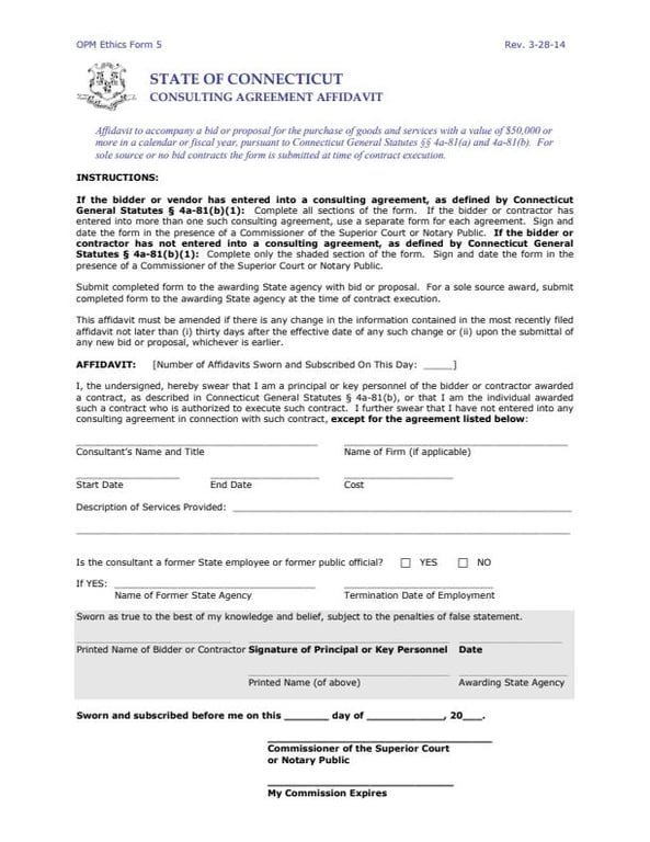 New Haven, Connecticut Consulting Agreement Affidavit - PDF File &  Notarization - Notarize