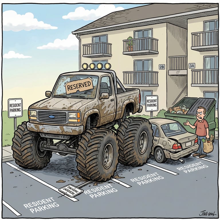 Monster Truck Parking Cartoon