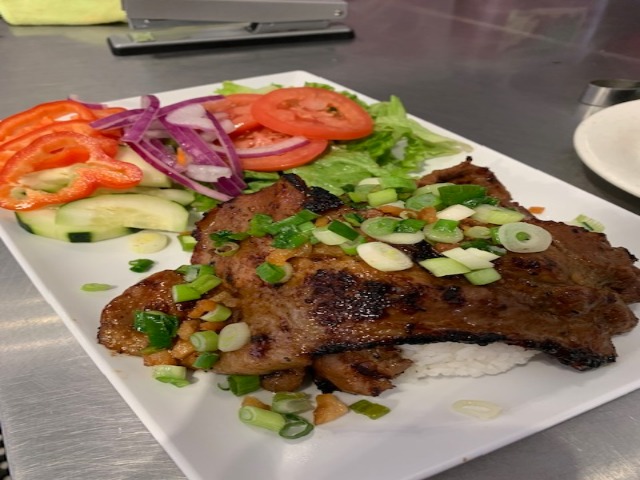 PK71. Grilled Pork Jasmine Rice Plate