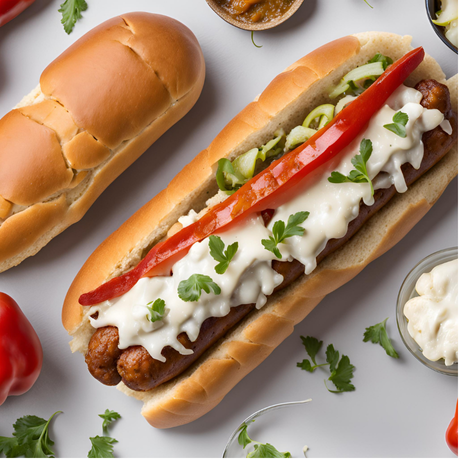 Vegan Sausage and Peppers Hero