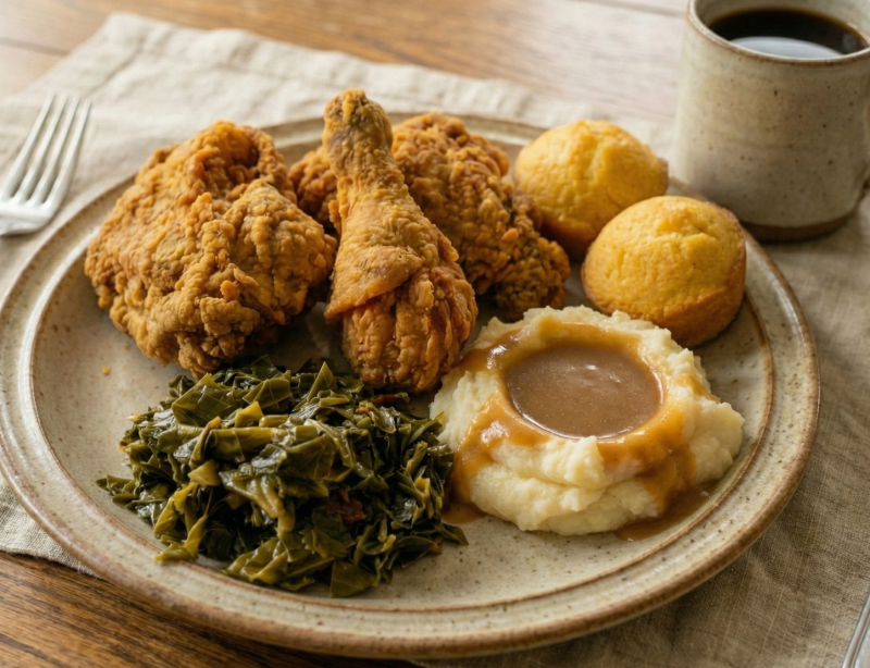 3 Piece Fried Chicken + 2 Sides & Cornbread