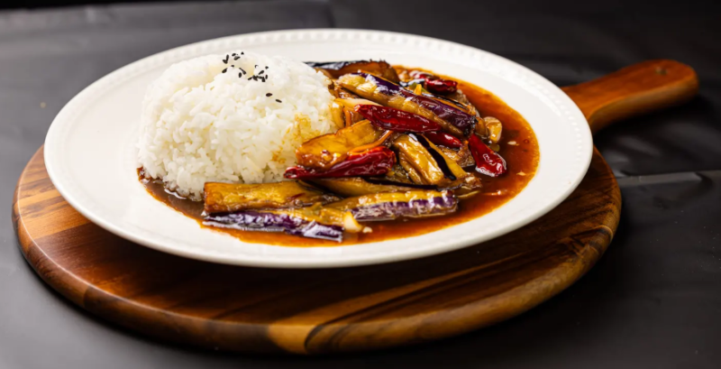 Yu Xiang Eggplant 鱼香茄子饭