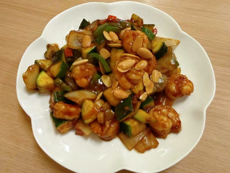 Prawns w. Almond Nut