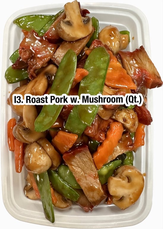I3. 蘑菇叉烧 Roast Pork w. Mushroom