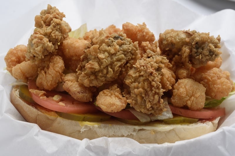 57. Oyster & Shrimp  Po-Boy