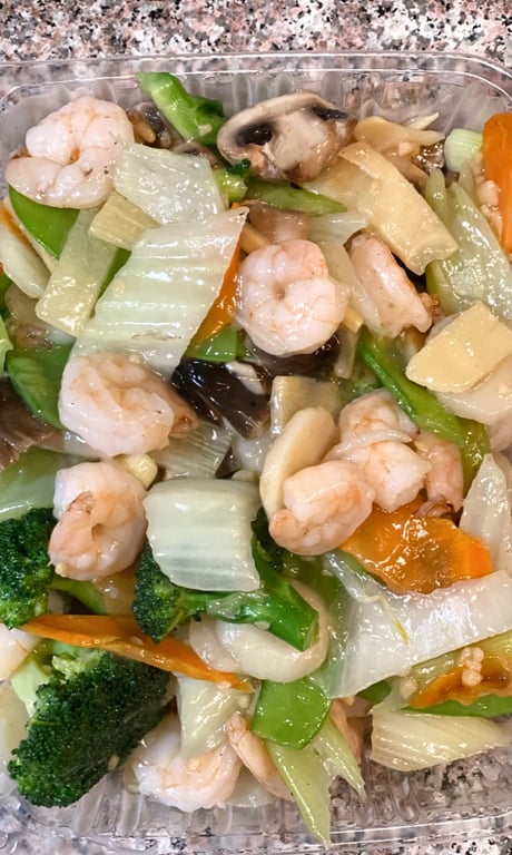 什菜虾  55. Shrimp w. Assorted Vegetables