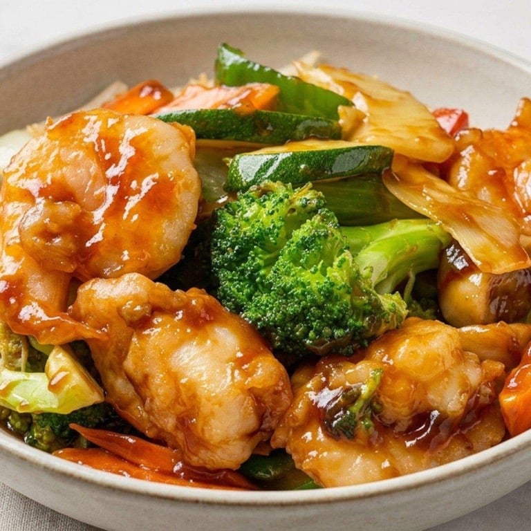 Shrimp w. Mixed Vegetable 杂菜虾