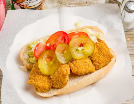 Fried fish Po'Boy
