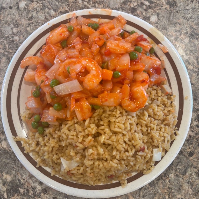 L 7. 干烧虾 Shrimp with Hot Spicy Chili Sauce