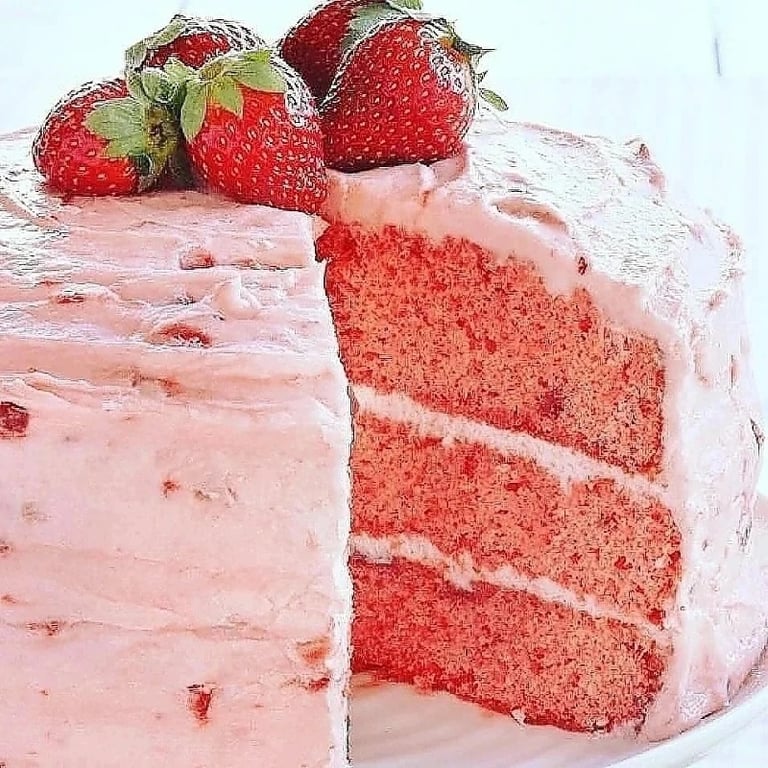 Whole Strawberry Cake