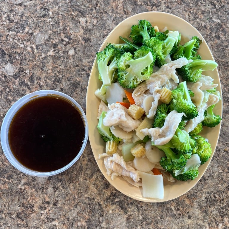 61. 水煮芥兰鸡 Chicken w. Broccoli