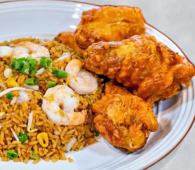 Shrimp Fried Rice + 4 Wings