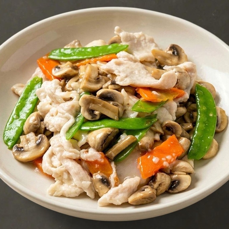 47. 蘑菇鸡片 <br>Moo Goo Gai Pan