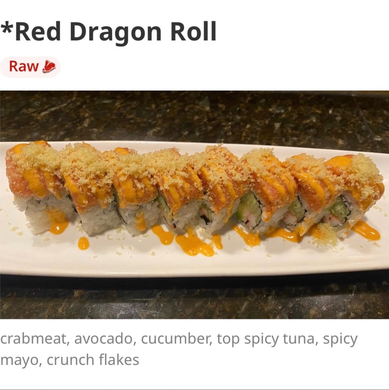 Red Dragon Roll(8pcs)