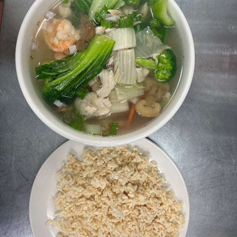 Three Flavor Sizzling Rice Soup