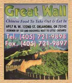 Great Wall - 122nd St, Oklahoma City