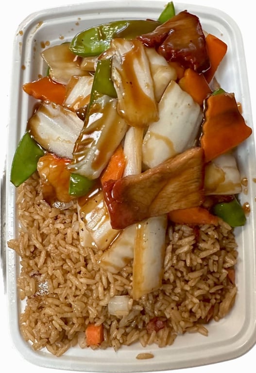 C4. 白菜叉烧 Roast Pork w. Chinese Vegetable