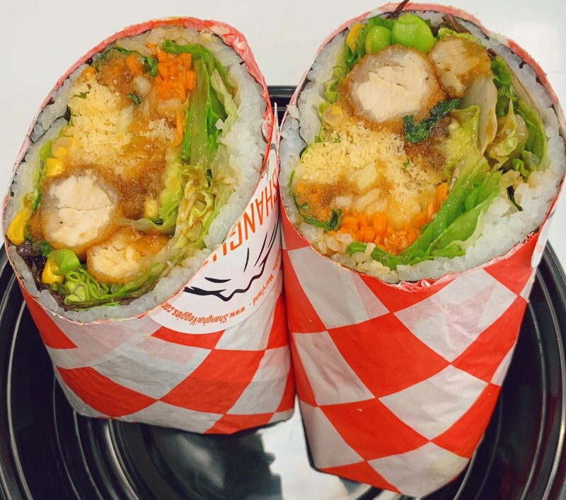 1. Basil Chicken Burrito