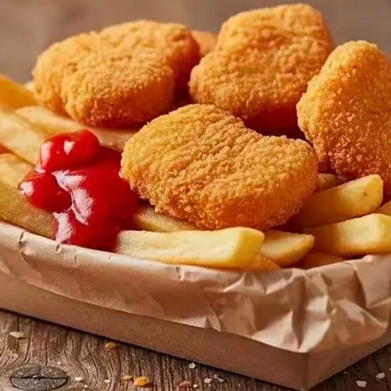 Chicken Nuggets with Fries鸡块跟薯条