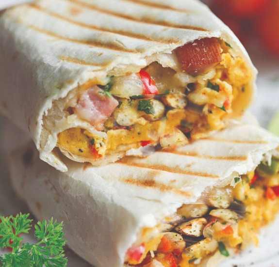 Mini breakfast burritos