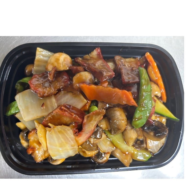蘑菇叉烧<br> Roast Pork W. Mushrooms